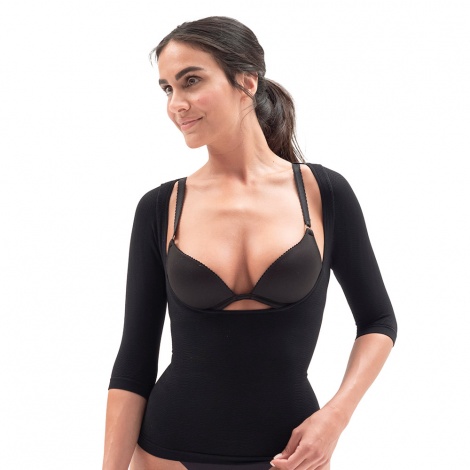 Silver Wave Compression top with sleeves