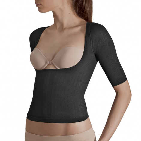 Silver Wave Compression top with sleeves